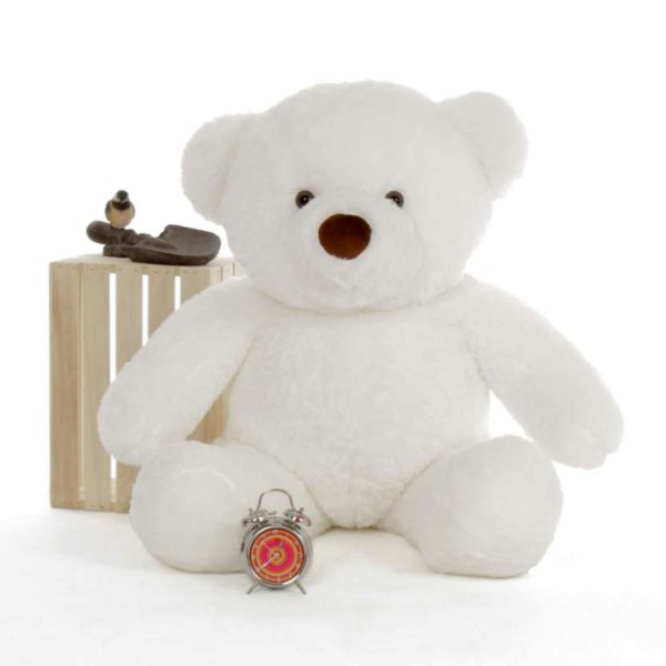 3.5 Feet Fat and Huge White Teddy Bear